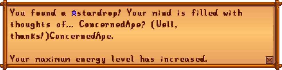 favorite thing stardew valley concernedape