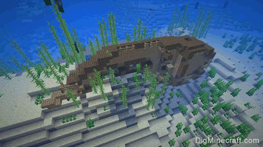 minecraft carved pumpkin ship wreck