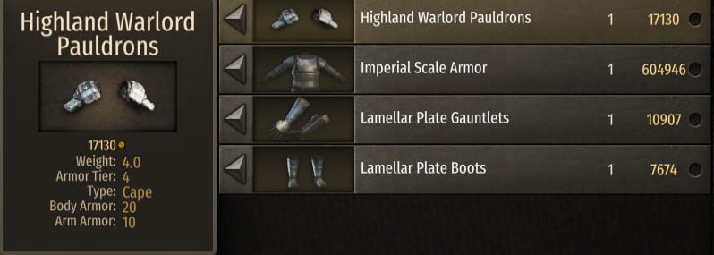 best armor bannerlord