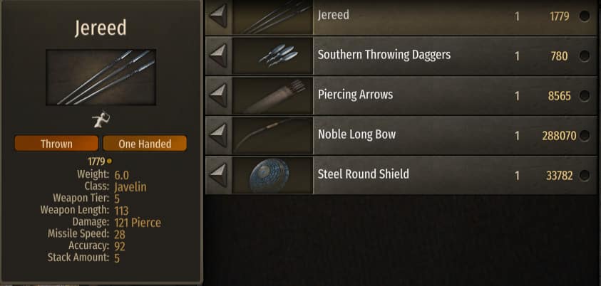 weapon proficiency mount and blade